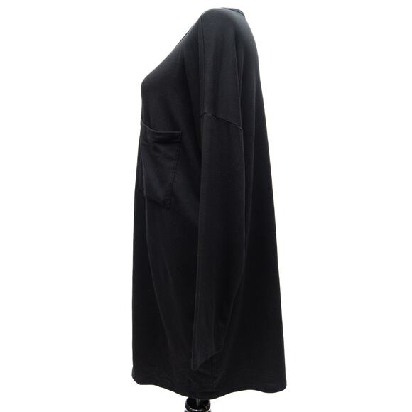 Eileen Fisher Black Long Sleeve Pocket Tunic Dress Size Medium - Picture 2 of 8